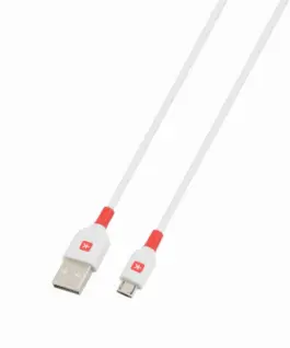 Alternative view of Кабел Skross, micro-USB - USB-A 2.0 мъжко, 1.2м, Бял