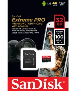 SanDisk Extreme Pro microSDHC памет card 32GB 100/90 MB/s A1 V30