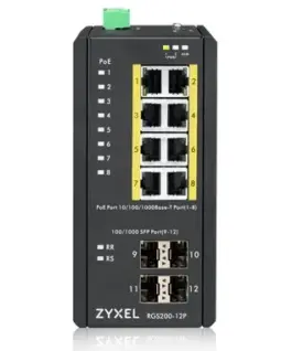 Alternative view of Zyxel Switch Managed PoE 12port RGS200-12P