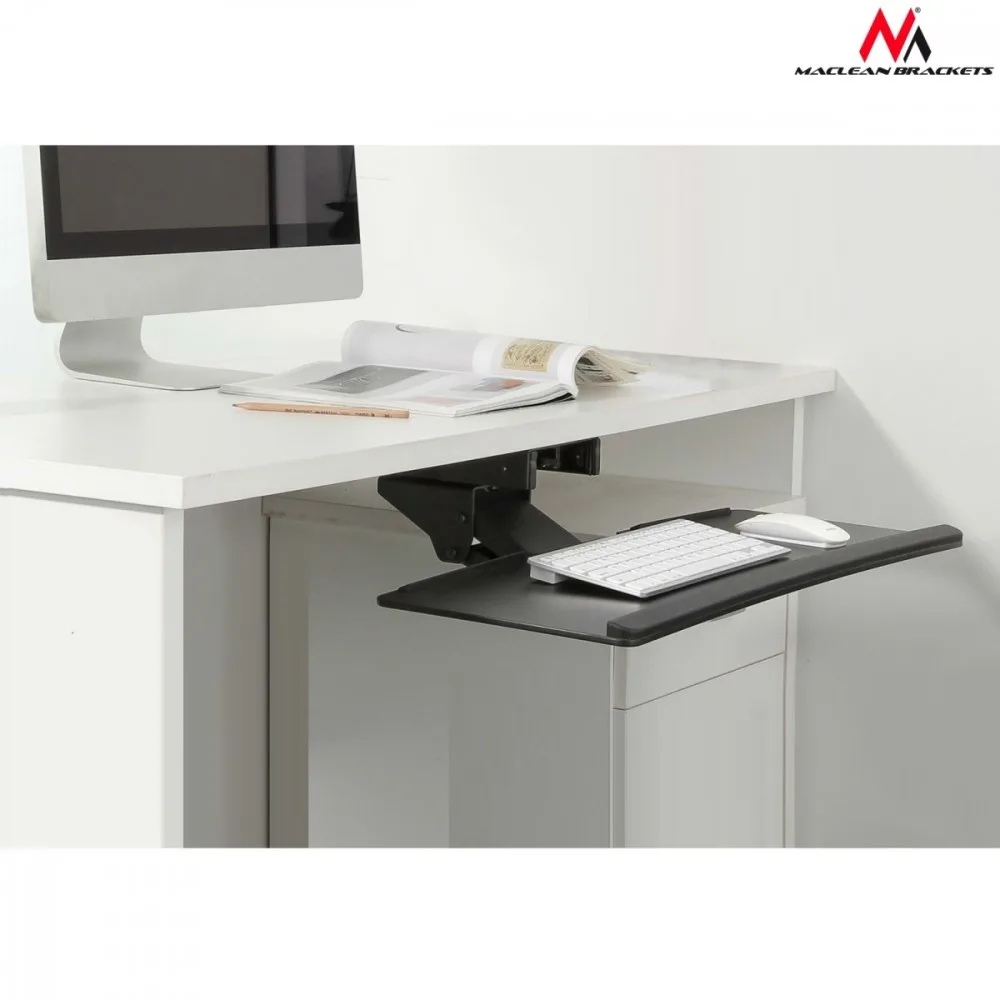 Maclean Keyboard Tray Under Desk MC-757 Maclean - Image 2