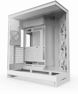 Кутия за компютър NZXT H9 Flow Dual-Chamber - White