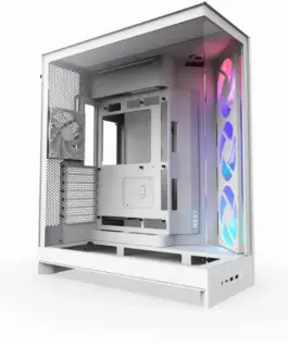 Кутия за компютър NZXT H9 Flow RGB Dual-Chamber - White