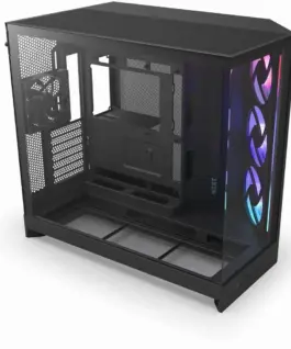 Кутия за компютър NZXT H9 Flow RGB Dual-Chamber - Black