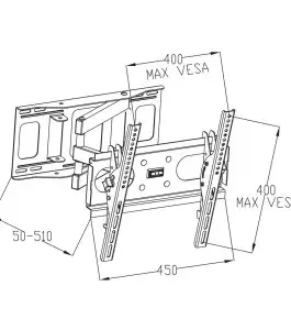Alternative view of ART Holder for LED TV/LCD 23-46 35kg AR-77