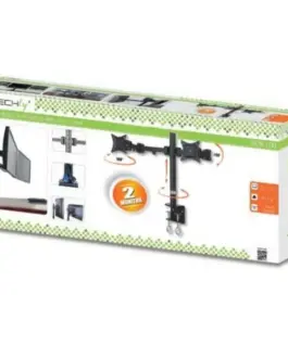 Alternative view of Techly Double twin desk LED/L D монитор arm 13-27 inch черен