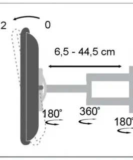 Techly Wall mount for TV LCD/L ED/PDP double arm 19-37 inch черен