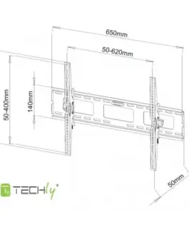 Techly Wall mount for TV LCD/LED/PDP 40-65inch 60kg