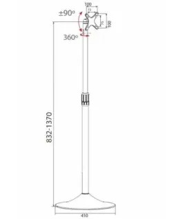 Techly Floor Stand for TV LCD/ LED 13-27inch pivot