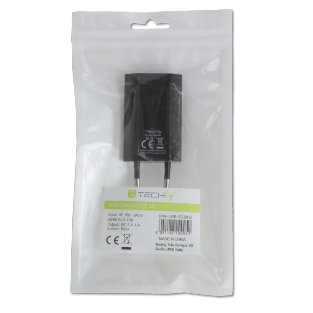 Techly Slim USB зарядно 230V - 5V/1A черен - Image 4