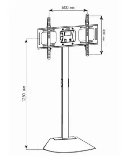 Techly Mobile stand for TV LCD /LED 32-70inch regulation черен
