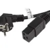 Lanberg кабел power CEE 7/7 - IEC 320 C19 16A VDE 1.8M черен