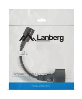 Alternative view of Lanberg Extension power кабел IEC 320 C14 - Schuko 20cm черен
