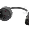Lanberg Extension power кабел IEC 320 C14 - Schuko 20cm черен