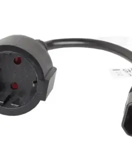 Lanberg Extension power кабел IEC 320 C14 - Schuko 20cm черен