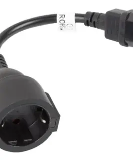 Lanberg Extension power кабел IEC 320 C14 – Schuko 20cm черен
