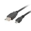 Lanberg кабел USB 2.0 micro AM-MBM5P 1.8M черен