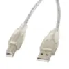 Lanberg кабел USB 2.0 AM-BM 3M Ferryt прозрачен
