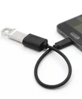 TB кабел OTG USB AF – USB C 15cm черен