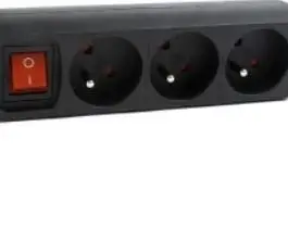 Gembird UPS power strip 3FR/16A/C14/0.6m/черен