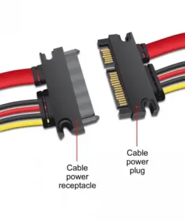 Удължителен кабел DeLock SATA 6 Gb/s 22 pin plug - SATA 22 pin (5 V + 12 V)