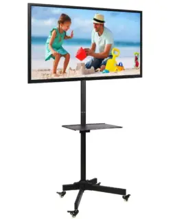 Alternative view of Techly Mobile stand LCD/LED 23-55 inches adjustable with shelf, черен