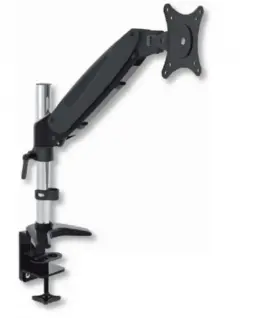 Techly Desk arm with a gas shock absorber монитор 15-27 inches 8kg silver-черен