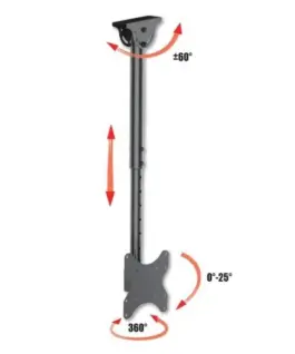 Alternative view of Techly Ceiling holder LCD/LED 23-42cale 50kg adjustable, черен