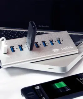 Alternative view of LogiLink Desktop hub 7x USB 3.0 with захранващ блок