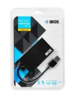 iBOX HUB USB 3.0 черен 4-ports Slim