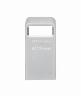 USB памет KINGSTON DataTraveler Micro 256GBUSB-A 3.2 Gen 1 Сребрист