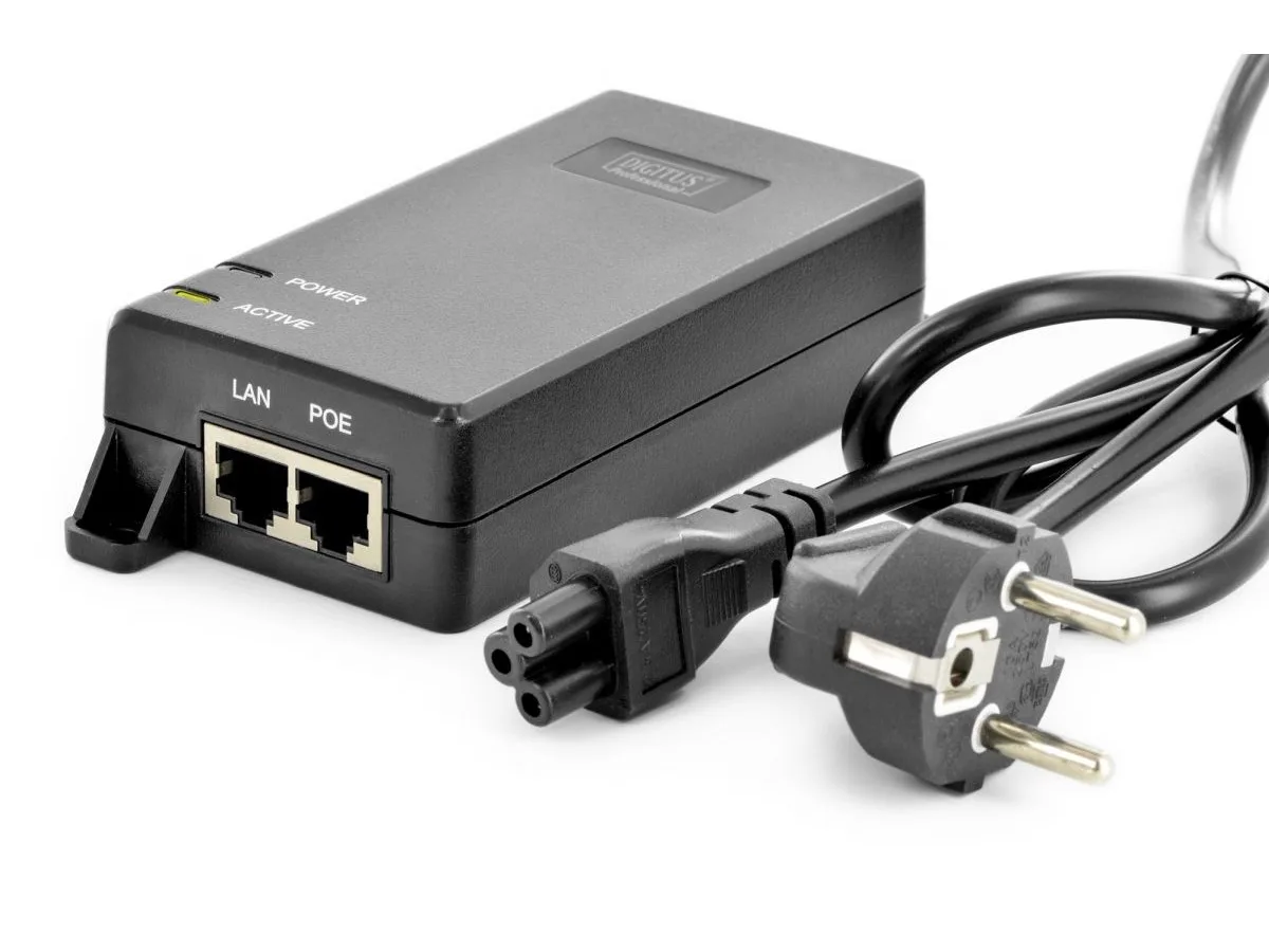 Digitus адаптер PoE+ 802.3at, max. 55V 30W Gigabit 10/100/1000Mbps, active - Image 4