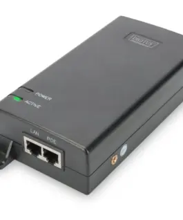 Digitus адаптер PoE+ 802.3at max. 55V 60W Gigabit 10/100/1000Mbps active