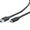 Gembird USB 3.0 type C кабел AM/CM/0.5m/черен