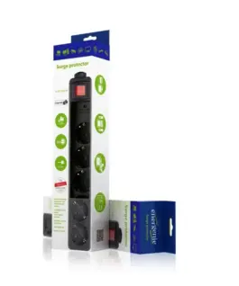 Alternative view of Gembird Surge protector 5 X German socket/3m