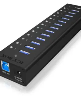 IcyBox IB-AC6113 active HUB/Aluminium