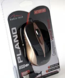 Media-Tech Optical мишка Plano черен-gold