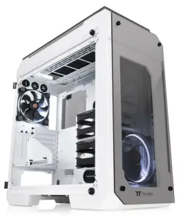 Alternative view of Thermaltake Case View 71 Riing Tempeчервен Glass E-ATX Full Tower - Snow Edition