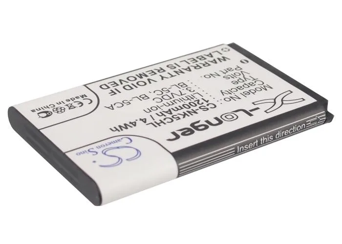 Батерия за телефон CAMERON SINO BL-5C, за Nokia 105 2700 3110 5130 6230 E50, 3.7V, 1200mAh - Image 2