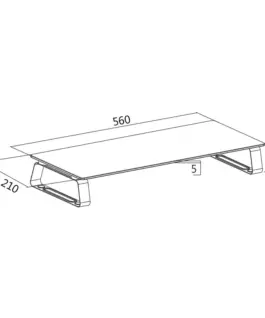 Alternative view of LogiLink Glass tabetop монитор riser, max. 20kg