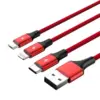 Unitek кабел за зареждане 3-in-1 USB - USB-C/microUSB/ Lightning 12m; C4049RD