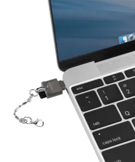 LogiLink USB-C to microSD card readeras a keychain