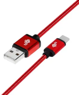 Alternative view of TB кабел USB - USB C 1.5 m ruby tape