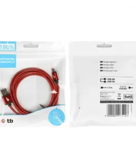 TB кабел USB – USB C 1.5 m ruby tape