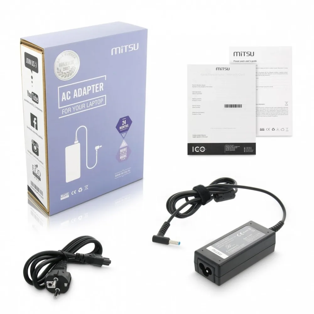Mitsu захранващ блок 19.5V 2.31A (4.5x3.0 pin) - HP