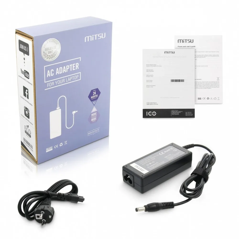 Mitsu Power адаптер 20V 3.25A (5.5x2.5) - Fujitsu Maxdata 65W