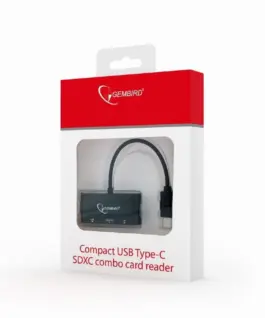 Alternative view of Gembird Card reader USB-C SDXC/combo/черен