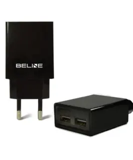 Beline Travel зарядно 2xUSB + microUSB 2A черен