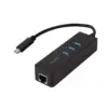 LogiLink адаптер gigabit USB 3.0 type-C to 1x RJ45 and 3xUSB 3.0 type A