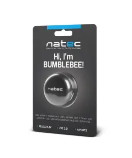 Natec Hub USB 4 port Bumblebee USB 2.0 черен