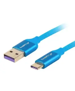 Lanberg кабел USB CM - AM 2.0 1m син 5A full copper